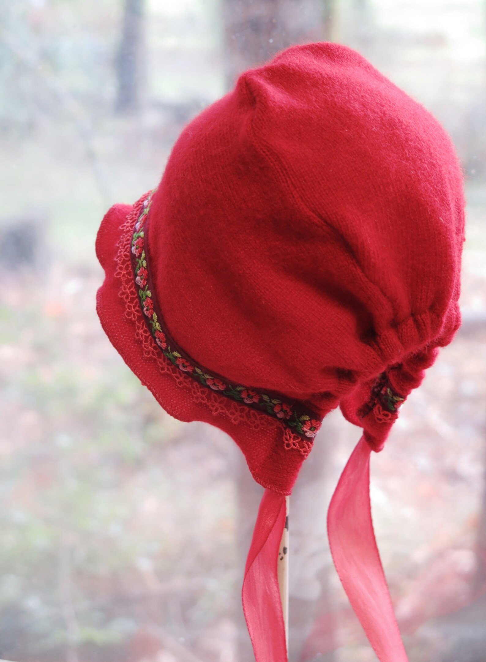 Red Cashmere Red Wool Infant Baby Etsy