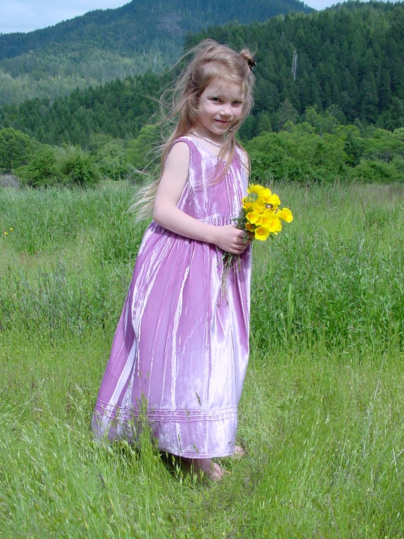 girls purple velvet dress