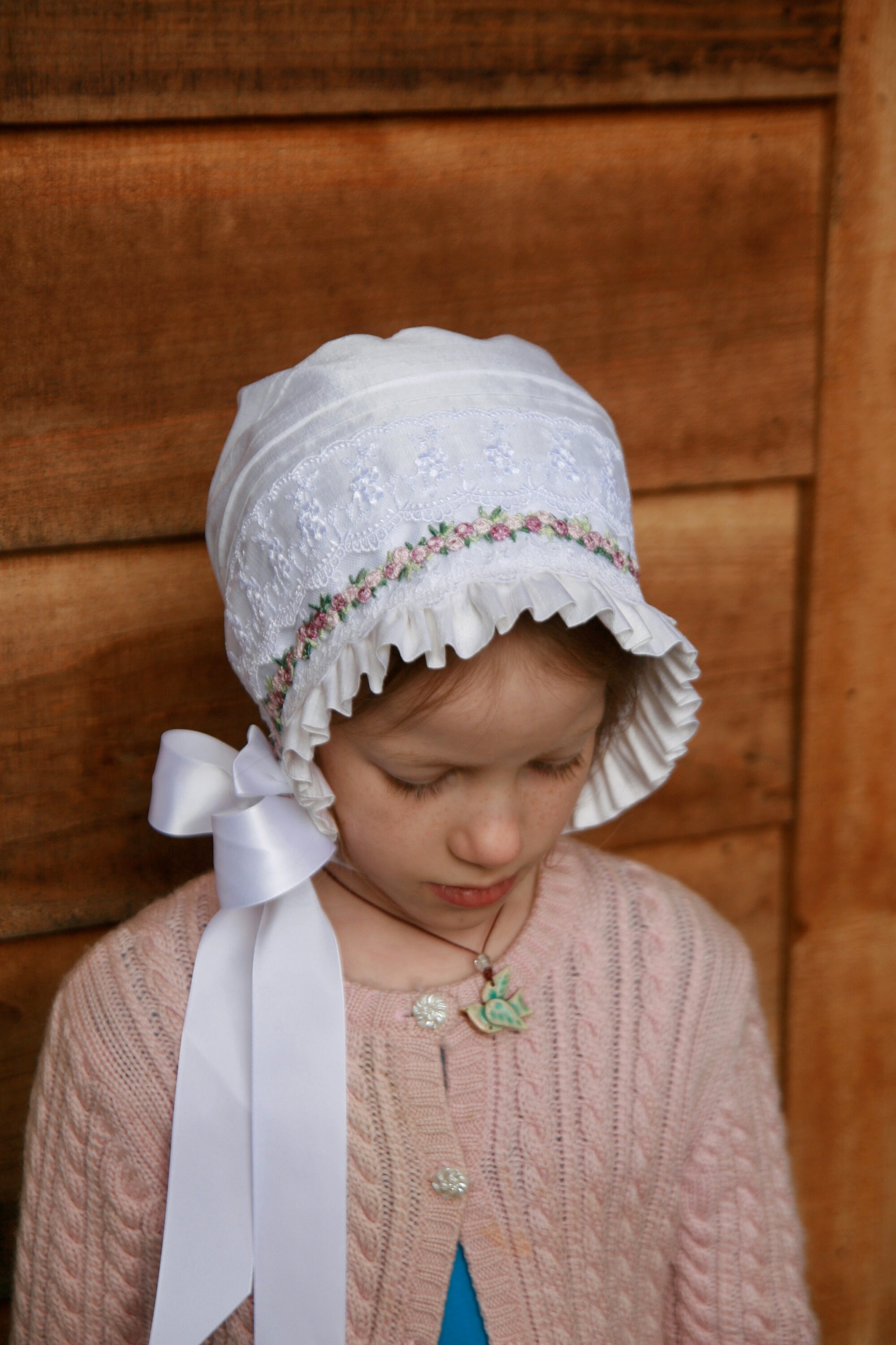 Silk and lace White silk baby girl Etsy