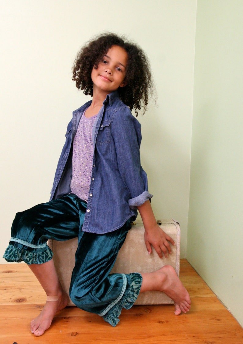 Little Fancy Pants Girls velvet pants pantaloons for girl Etsy