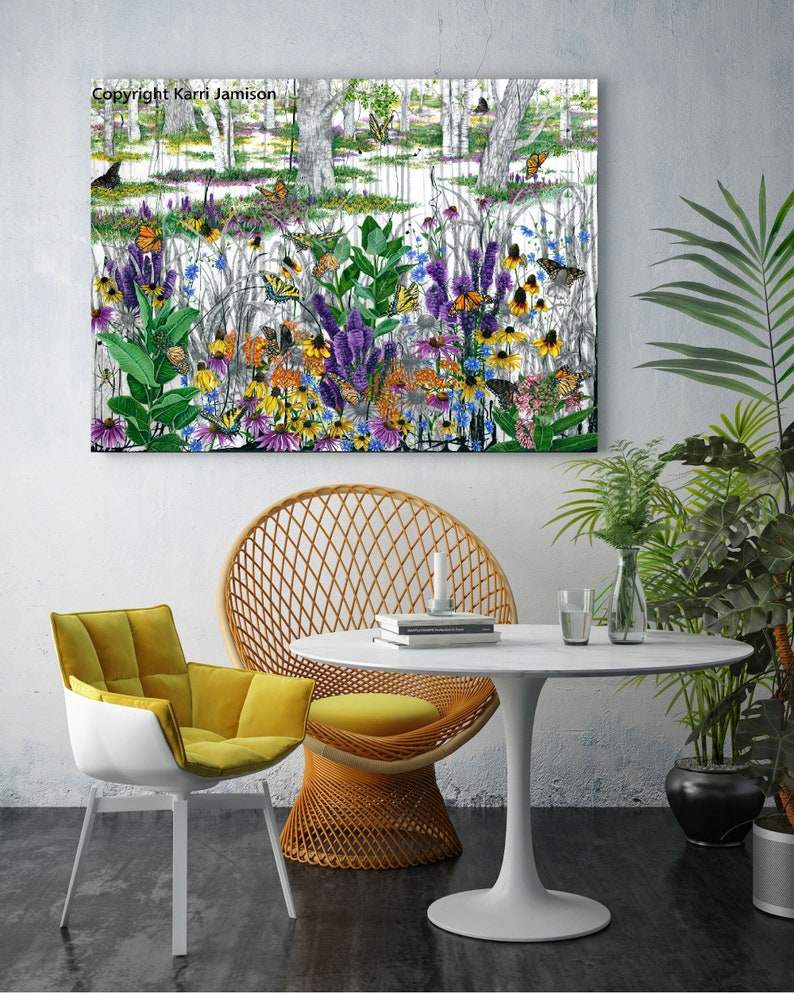 Butterfly Art Butterfly Print Butterfly Wall Art Kitchen Etsy