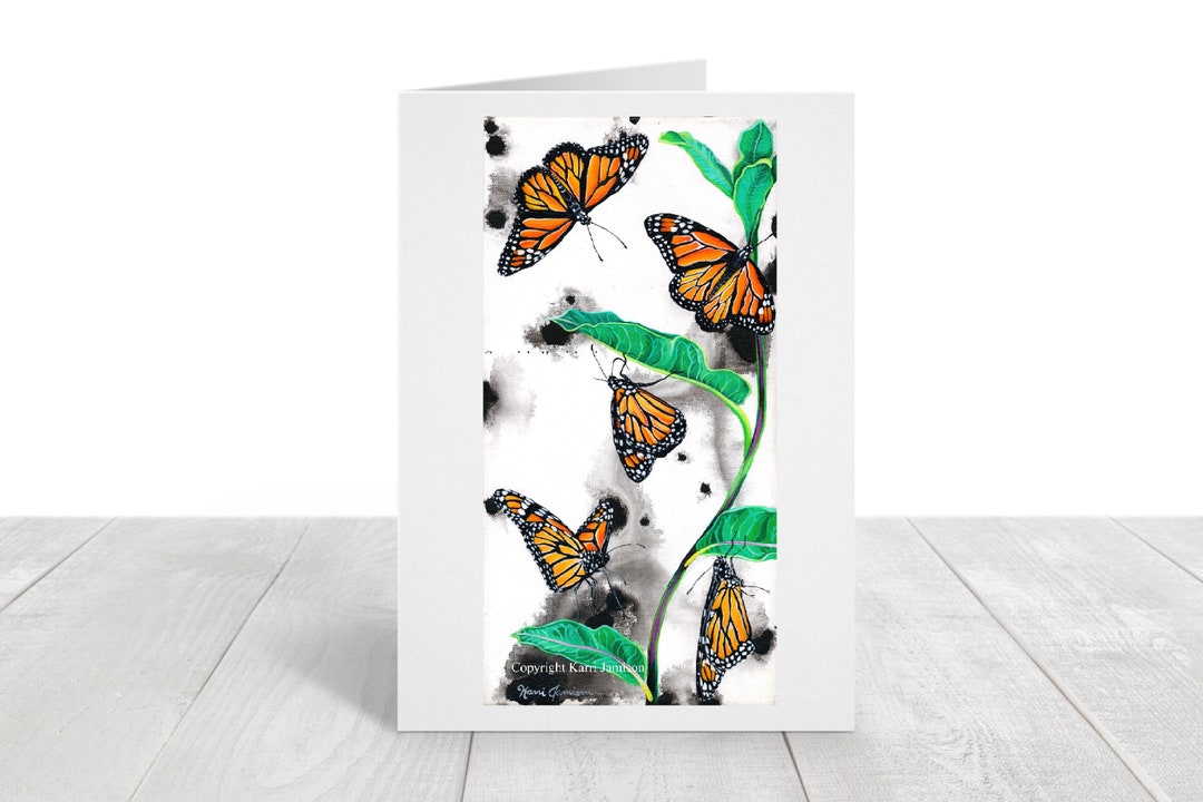 Monarch Greeting Card, Blank Card, Note Card, Envelope Included ...