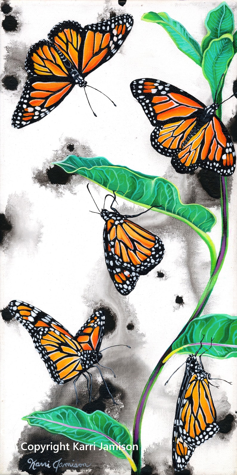Monarch Butterfly Art Print Monarch Wall Print Butterfly - Etsy España