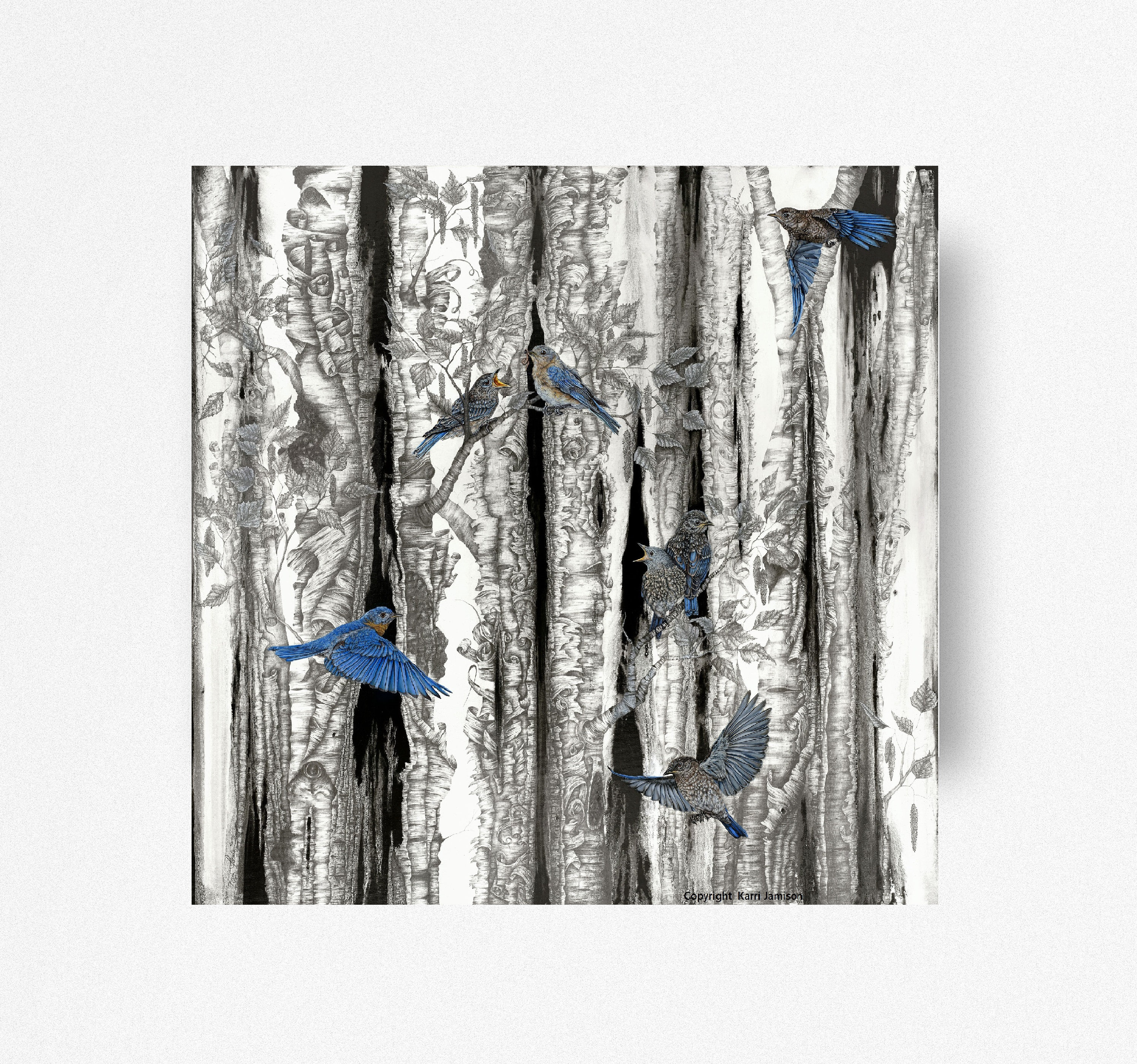 Bluebird Art, Blue Bird Print, Eastern Bluebird Wall Art, Kitchen