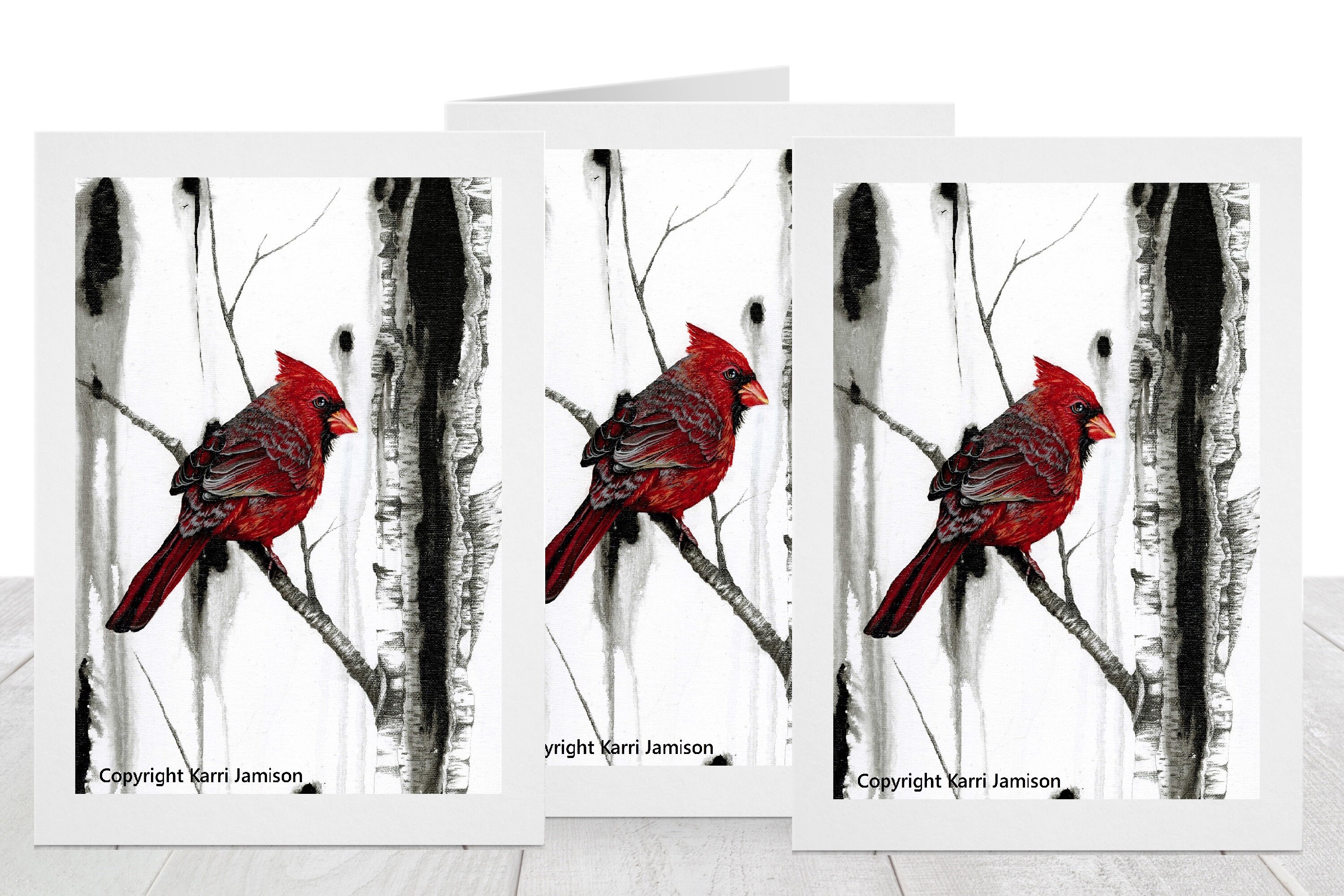 Cardinal Male Greeting Card #2, Blank Card, Note Card, Envelope ...