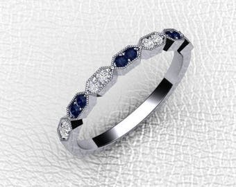Safir- och diamantarmband