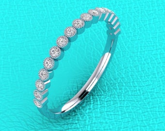 Bezel set half eternity