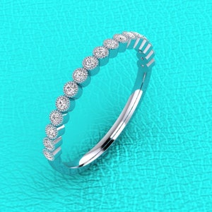 Bezel set half eternity