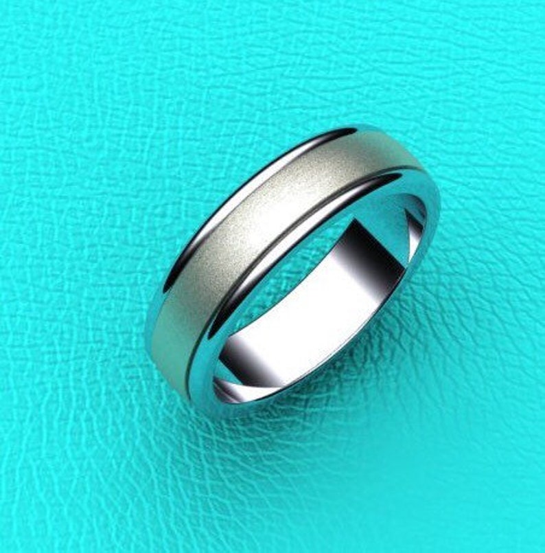 black diamond white gold mens wedding band