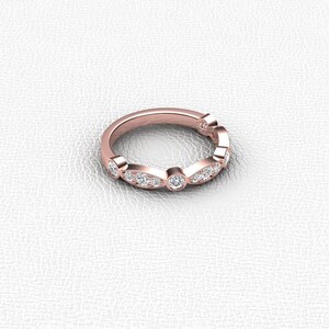 14K white gold Diamond band image 5