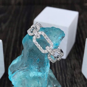 Link diamond ring