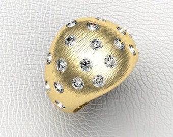 18K Yellow gold Diamond ring