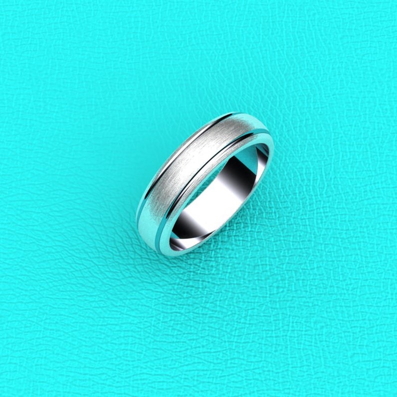 black diamond white gold mens wedding band