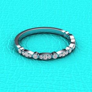 Stackable diamond band