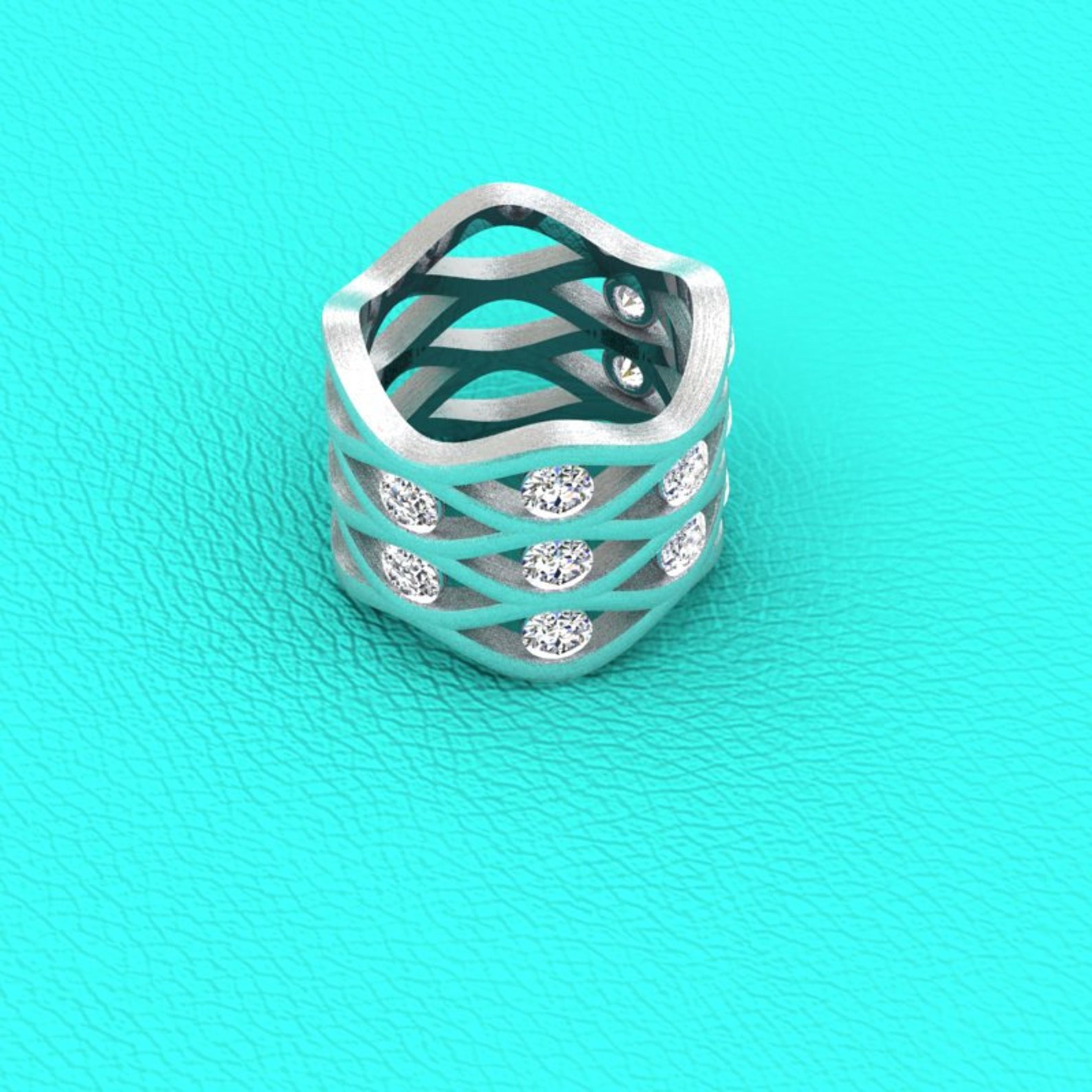 Diamond Band Etsy