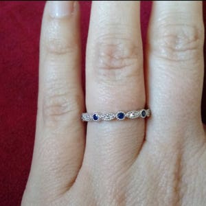 Sapphire and diamond ring image 2