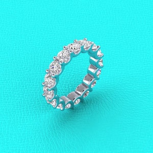 4 carat U prong diamond eternity band