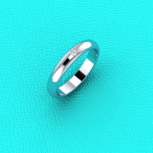 14K white gold flush set Diamond band