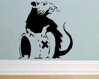 Banksy Stencil Toxic Rat Reusable. Paint Walls fabrics & furniture with Banksy Rats, Replica Graffiti Art Decorating Home Décor Stencils