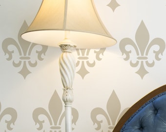 Fleur de lys Stencil, Decorative Motif Stencil, French Style, paint walls, fabrics and furniture, vintage - Ideal Stencils Ltd