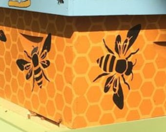 Bumble Bee STENCIL, Home Decor & painting Stencil, Art Craft, Paint walls, Fabrics, Furniture, Reusable Mylar - By iDEAL STENCILS