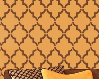 Moroccan quatrefoil lattice stencil, repeat pattern wall stencil, home decor stencil, painting stencil, Large stencil, craft stencil