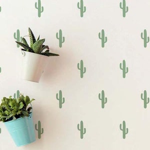 STENCIL con motivo a cactus, stencil per pittura artigianale per la decorazione della casa, stencil da parete a tema tropicale, pittura su pareti personalizzate, tessuti e mobili riciclati