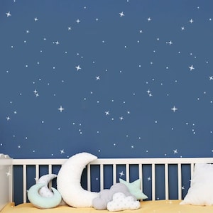 Starlight Star Pattern Nursery Wall Stencil,  Nursery Decor Stencil , Paint starry sky pattern on walls