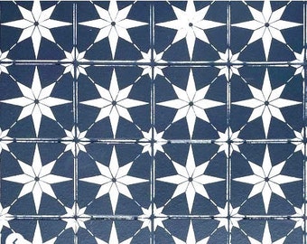Star Tile Stencil: Reusable Faux Tile Pattern for Floors
