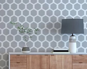 Honeycomb pattern STENCIL, Wall Painting Home Decor, Decorate Walls Floors Fabrics & Furniture, Reusable Home Decor and Craft Stencil