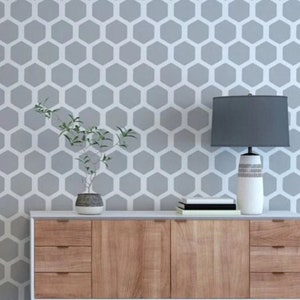 Honeycomb pattern STENCIL, Wall Painting Home Decor, Decorate Walls Floors Fabrics & Furniture, Reusable Home Decor and Craft Stencil image 1