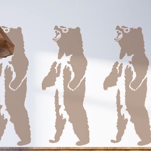 Grizzly Bear STENCIL, Home DECOR Wall Painting, XS - Life SIze 7FT Size, Painting Art Craft Stencil for Walls Fabrics Furniture