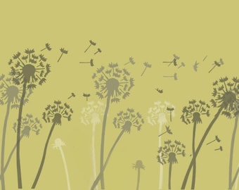 Dandelion Stencil, Home Decor Craft Stencil, Paint Walls, Furniture, Fabrics, Reusable Mylar, Multipack Sizes, Ideal Stencils