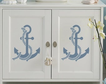 Ships Anchor Stencil, Nautical Stencil, nautical Home Decor Craft Stencil, Painting Stencil for Walls, Fabrics, Furniture, Reusable Mylar