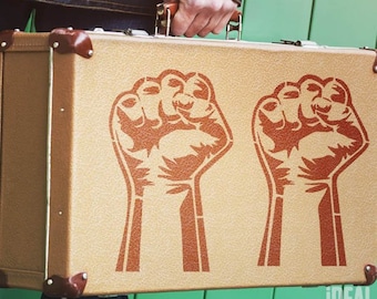 Fist Stencil: Revolution Power Symbol, Reusable Mylar Template