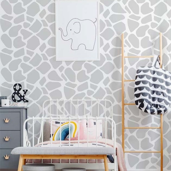 Motif imprimé girafe STENCIL, pochoir de peinture murale de pépinière, décorer les murs, les sols, les tissus et les meubles, le pochoir de décoration réutilisable