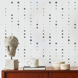 DIGITALE REGEN Abstract Dots Stencil, Minimalistisch Spots Patroon, Home Wall Decor, Grote Herbruikbare Wallpaper Painting Stencil