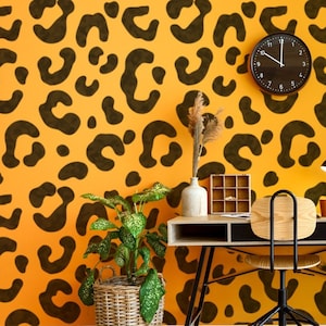 HUGE LEOPARD PRINT Stencil, Wall Decor Stencil,  Stylish Oversize Animal Print Design For Home And Office, Home Decor Wall Covering