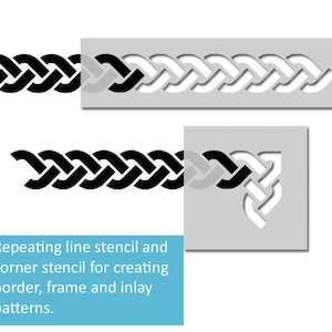 Celtic Knot Border & Inlay Stencil, Furniture stencil, Home Decor DIY Stencils, Ideal Stencils