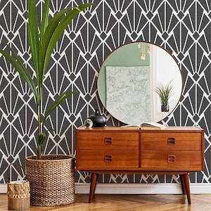 Art Deco Wall Stencil: &#39;ATLAS&#39; Allover Pattern Home Decor