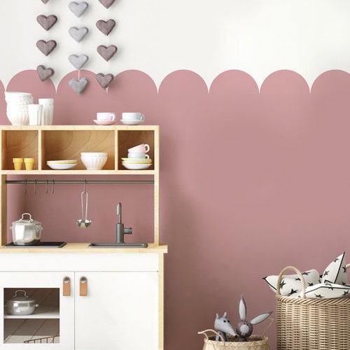 Scallop Edge STENCIL Wall Border / Nursery Room Interior Etsy