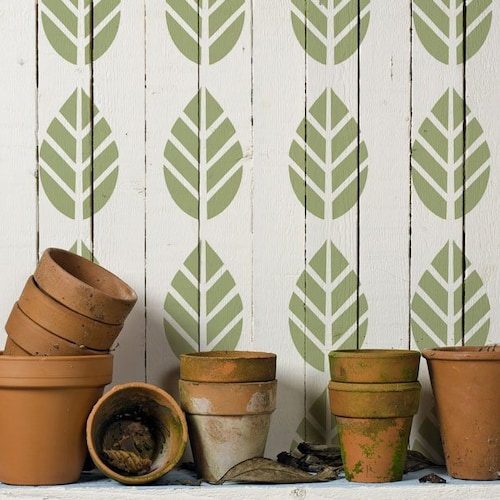 Fern Leaf Stencil Tropical Home Decor Art Craft Stencil Etsy