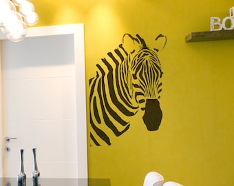 Zebra Head STENCIL, Home Decor, Paint Walls Fabric Furniture, Large Painting Stencils,  Reusable Mylar Stencils By Ideal Stencils