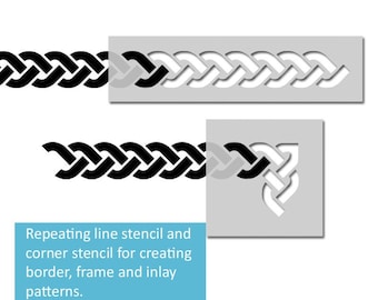 Celtic Knot Border & Inlay Stencil, Furniture stencil, Home Decor DIY Stencils, Ideal Stencils