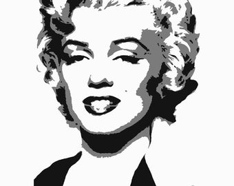 Marilyn Monroe Multilayer Stencil, Paint Art,  Home Decor Stencil, Paint Walls, Fabrics & Furniture, Reusable, Washable - Ideal Stencils