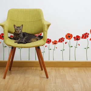 Poppy Stencil, poppies stencil, Home Decor Art Craft, Paint Walls, Fabrics Furniture, Create instant results with reusable Stencils