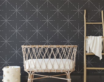 Star Pattern Wall Stencil: 'Glow' Nursery Decor, DIY Painting