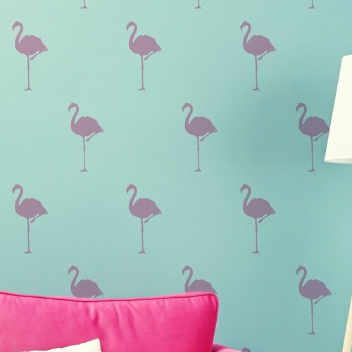Flamingo Stencil Tropical Home Decor Craft Stencil Painting Etsy Canada