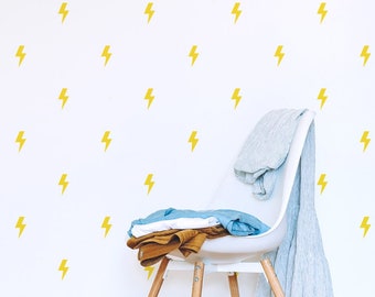 Lightning Bolt Wall Pattern STENCIL, Lightning Flash Teenagers Room Wallpaper DECOR, Large Painting Stencil, Walls, Floors, Furniture