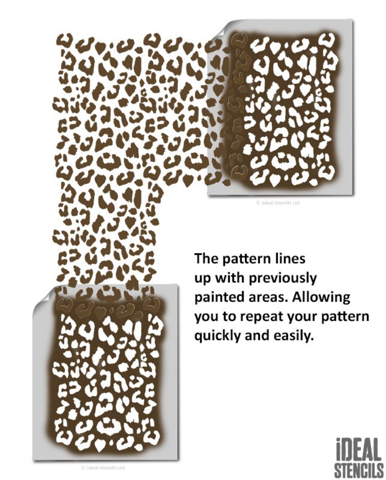 Leopard Print Wall Stencil Animal Print Home Decor Stencil - Etsy UK